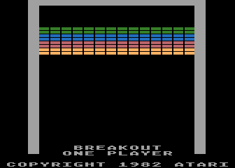 Super Breakout title screen for Atari 5200